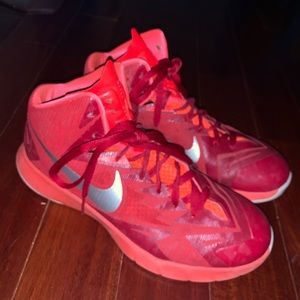 Nike Mens Red Lunarlon Sneakers